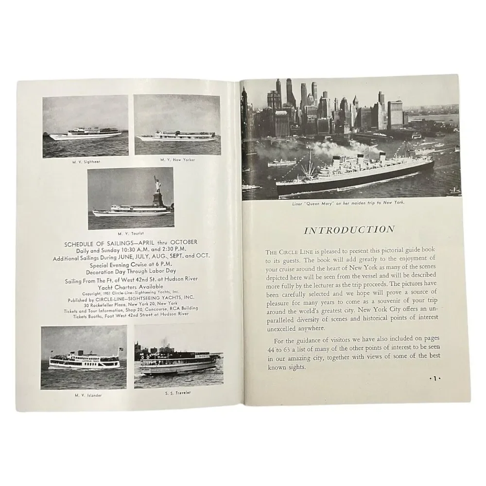 Circle Line Cruise Guide‎ New York Manhattan Island Sightseeing Tour Book 1951 - Picture 2 of 8